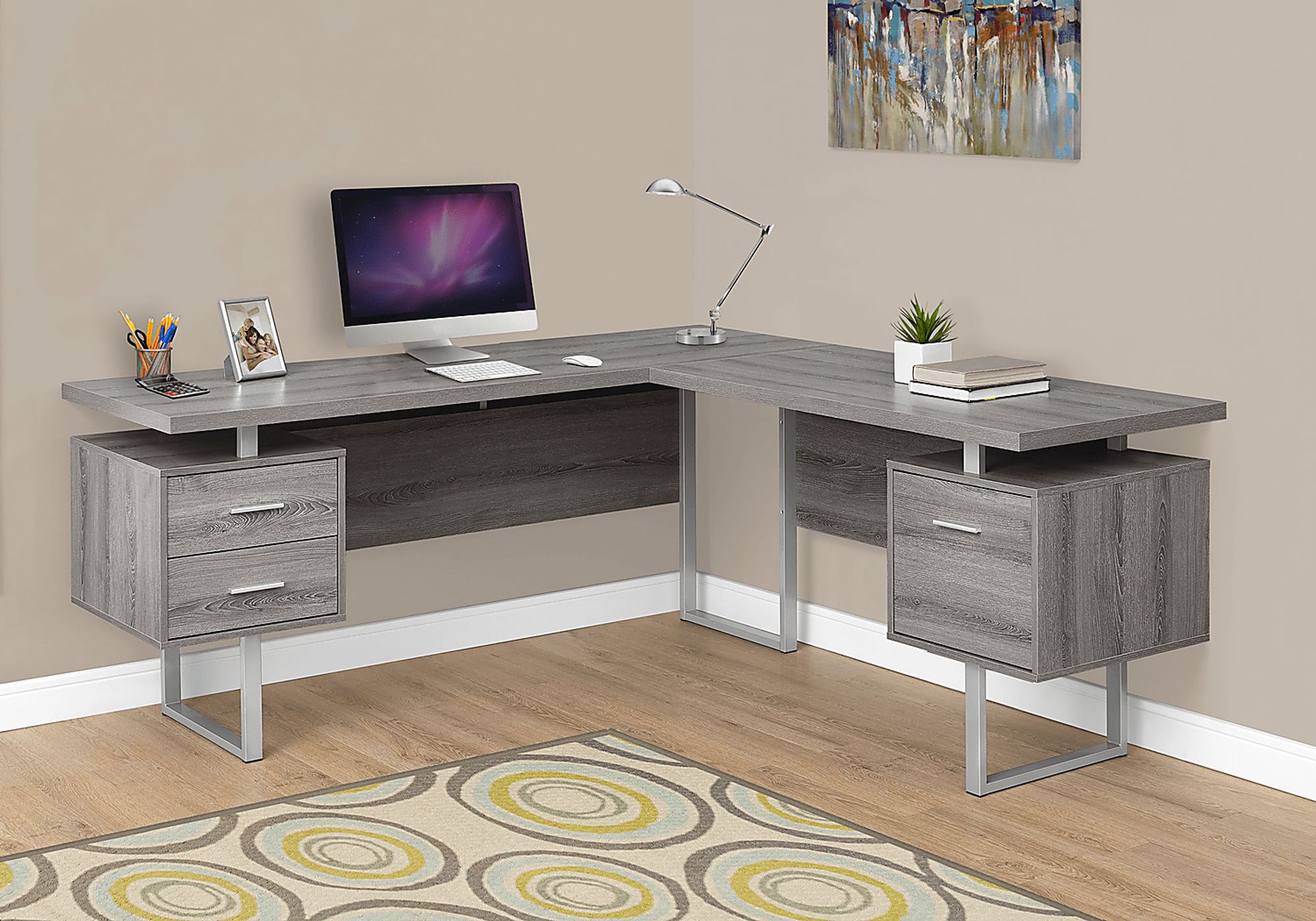 Wellyn Taupe Desk - Image 3