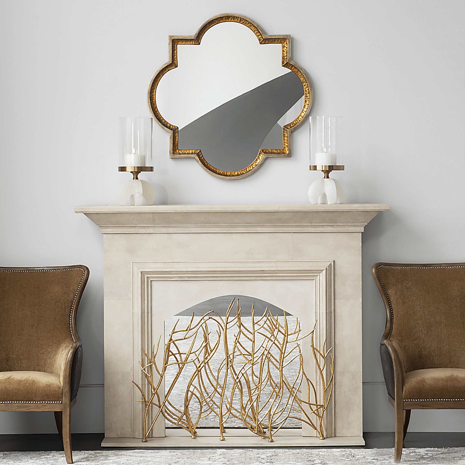 Welyn Gold Fireplace Screen - Image 2