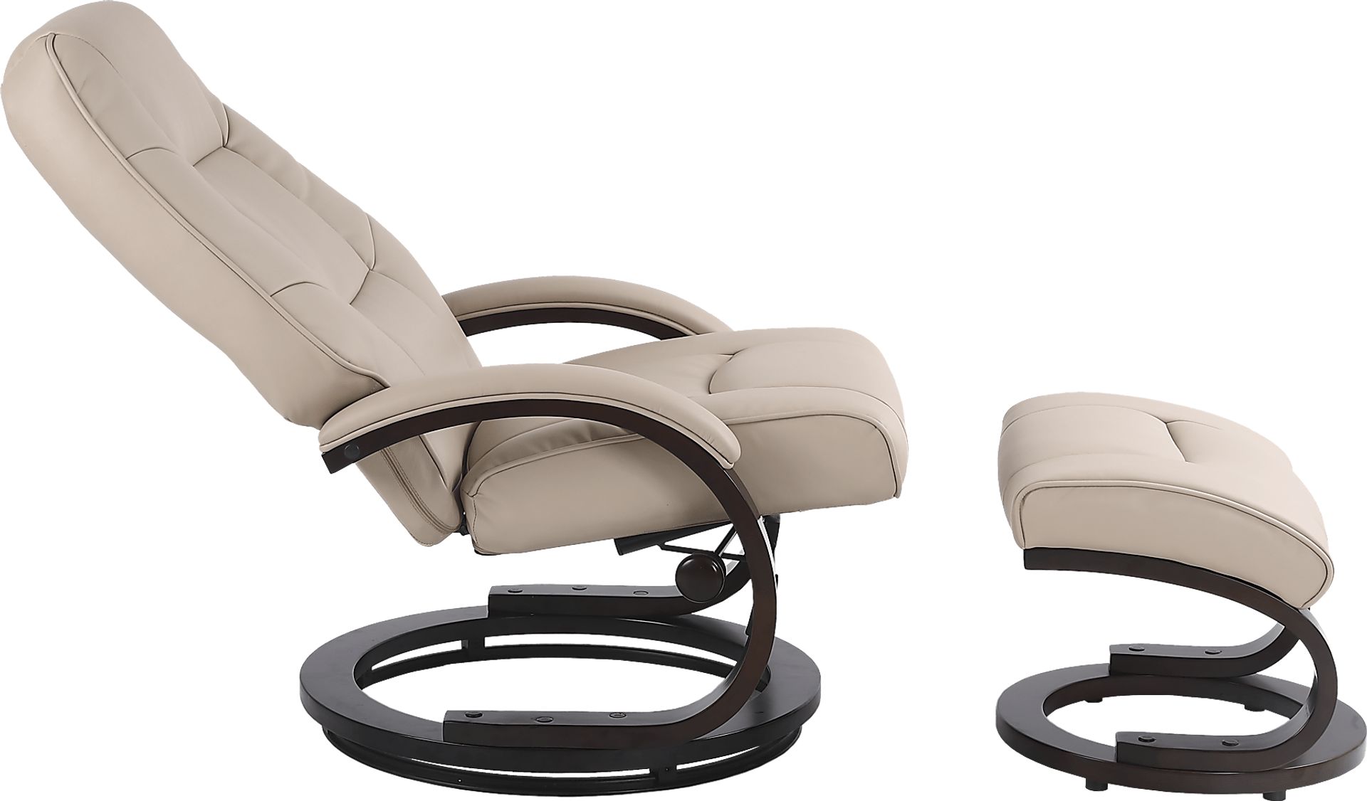 Wenaha Beige Recliner and Ottoman - Image 4