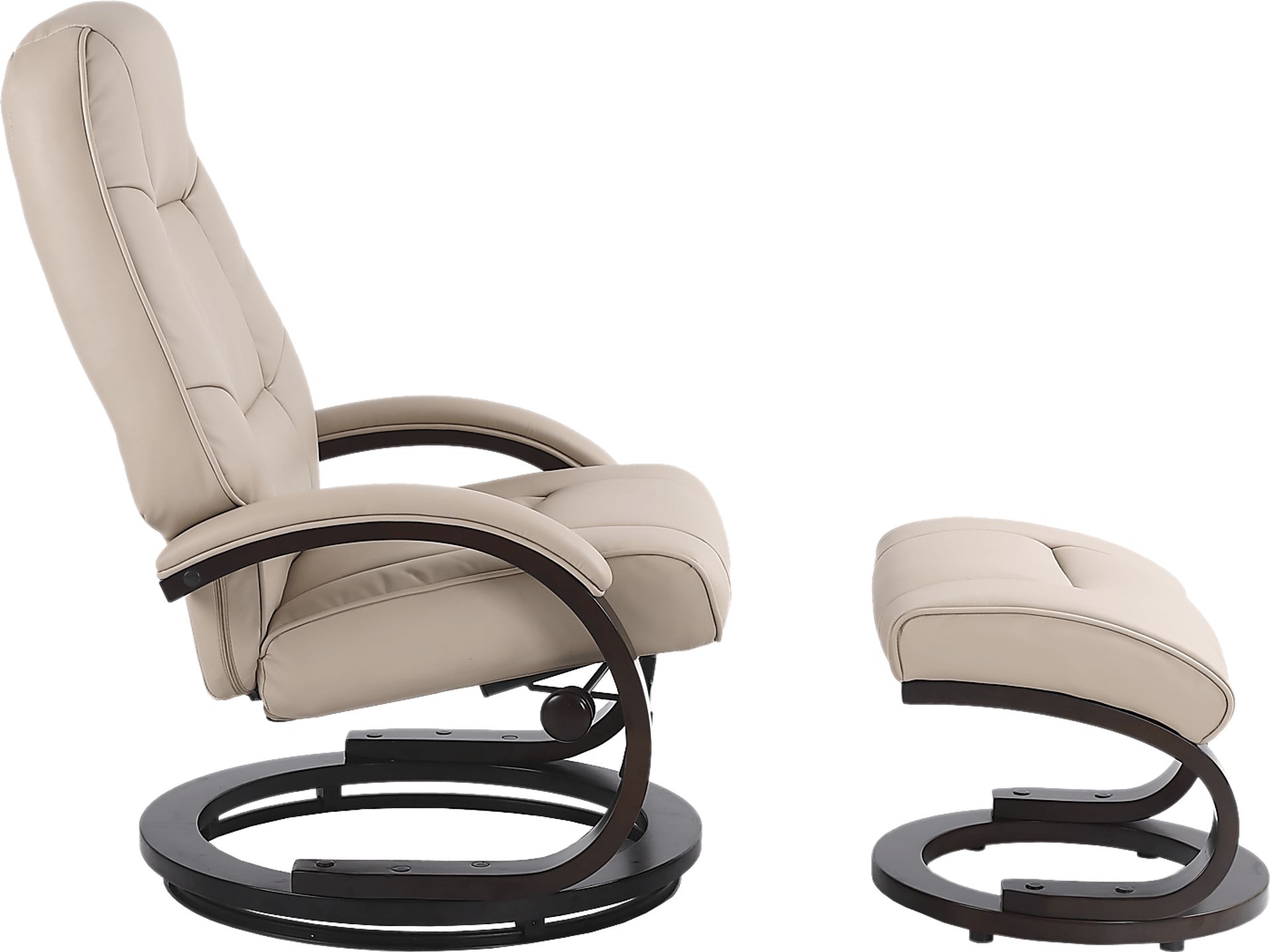 Wenaha Beige Recliner and Ottoman - Image 5
