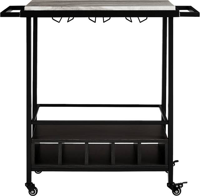 Wendfair Gray Bar Cart - Thumbnail - Image 3