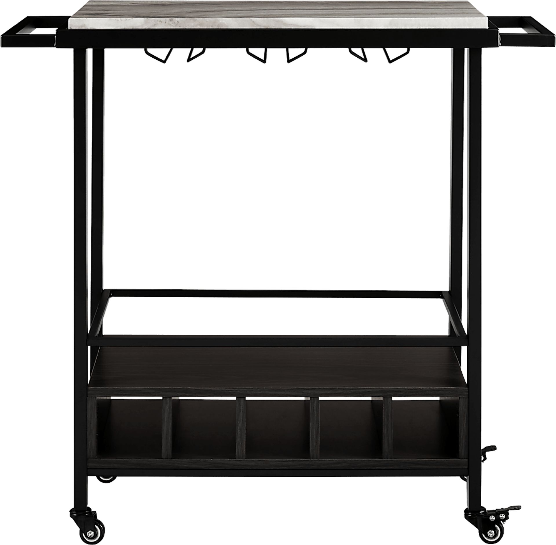 Wendfair Gray Bar Cart - Image 3