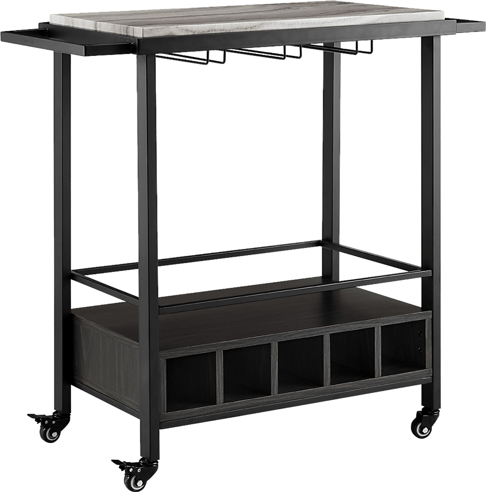 Wendfair Gray Bar Cart - Image 1