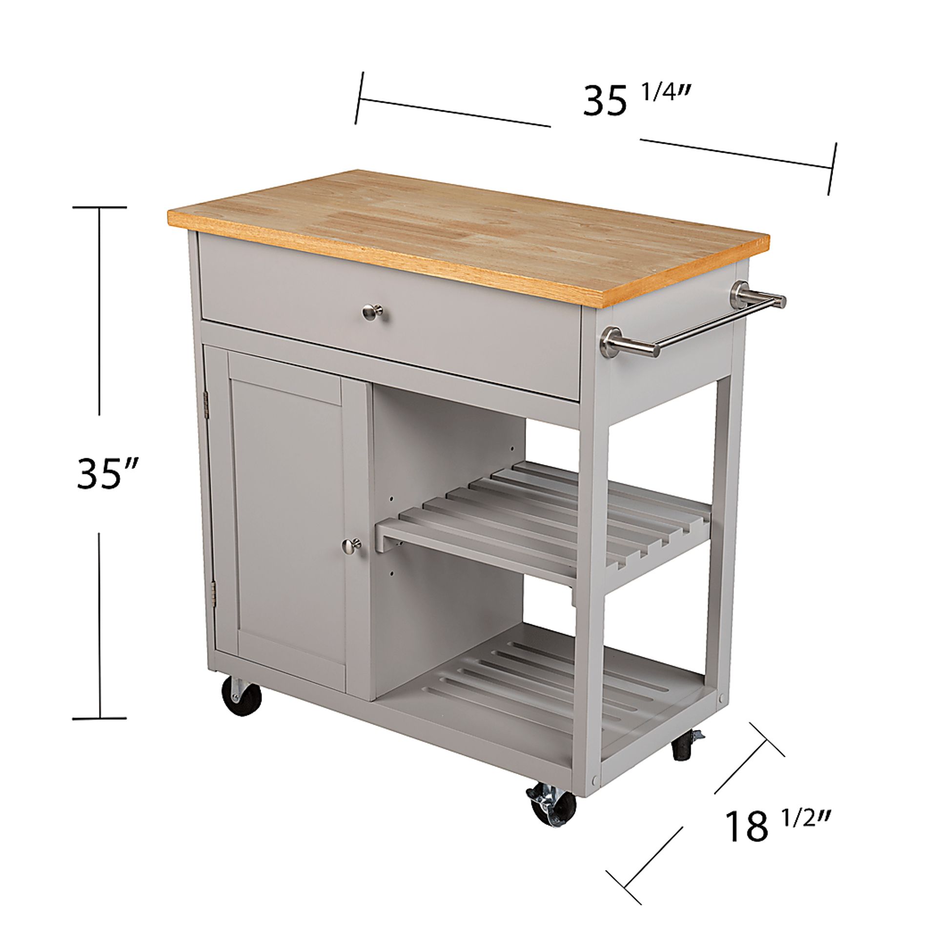 Wendsover Gray Kitchen Island - Image 9