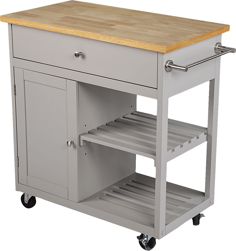 Wendsover Gray Kitchen Island