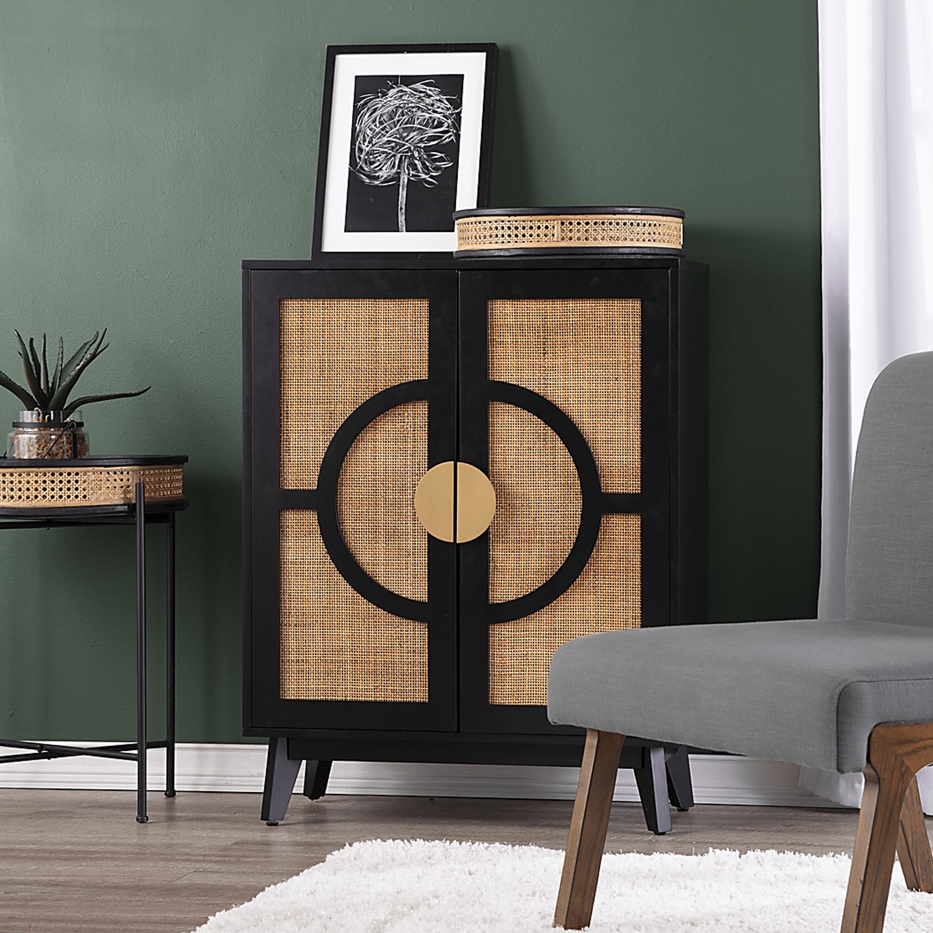 Wenesly Black Accent Cabinet - Image 2
