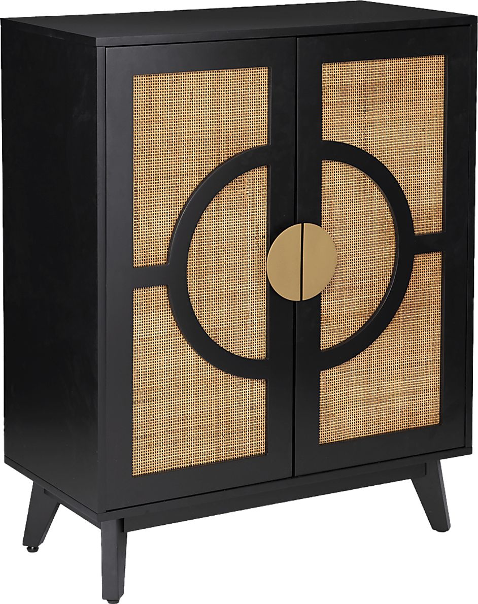 Wenesly Black Accent Cabinet