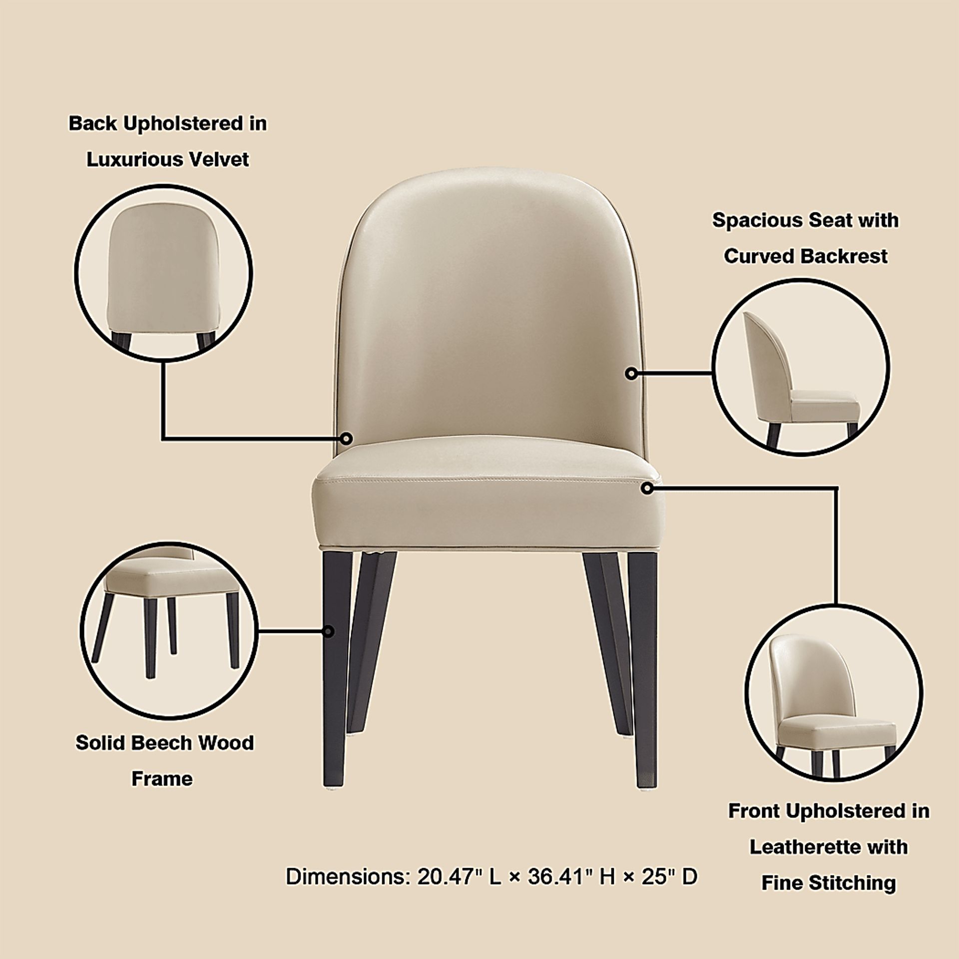Wennes Sand Brown Dining Chair, Set of 2 - Image 6