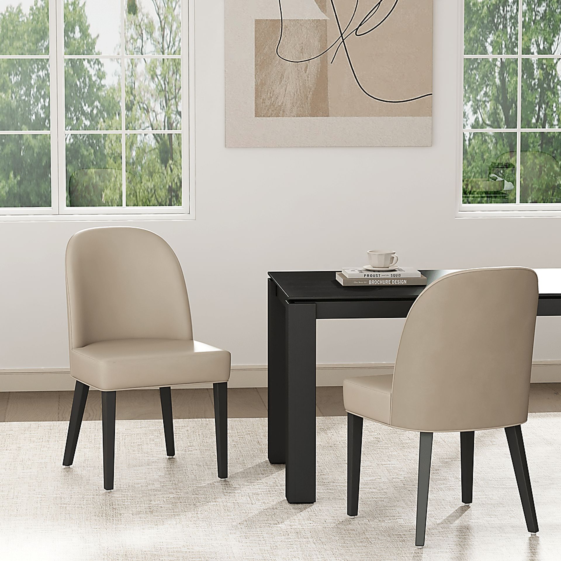 Wennes Sand Brown Dining Chair, Set of 2 - Image 2
