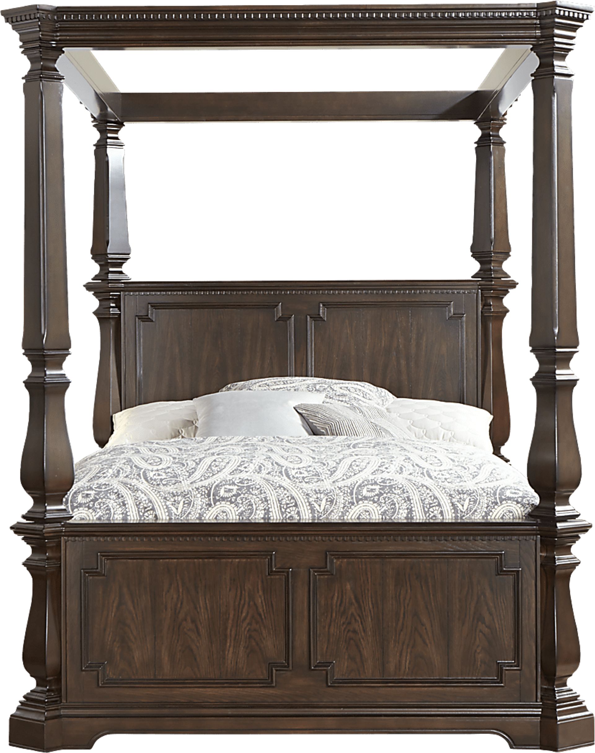 Wentworth Tobacco 4 Pc King Canopy Bed - Image 1
