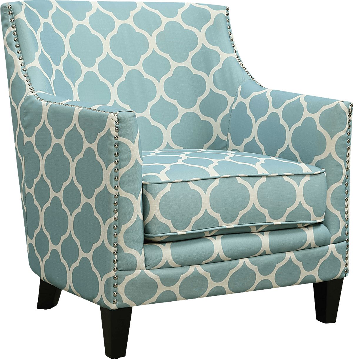 Weona I Aqua Blue Polyester Fabric Accent Chair | Rooms to Go