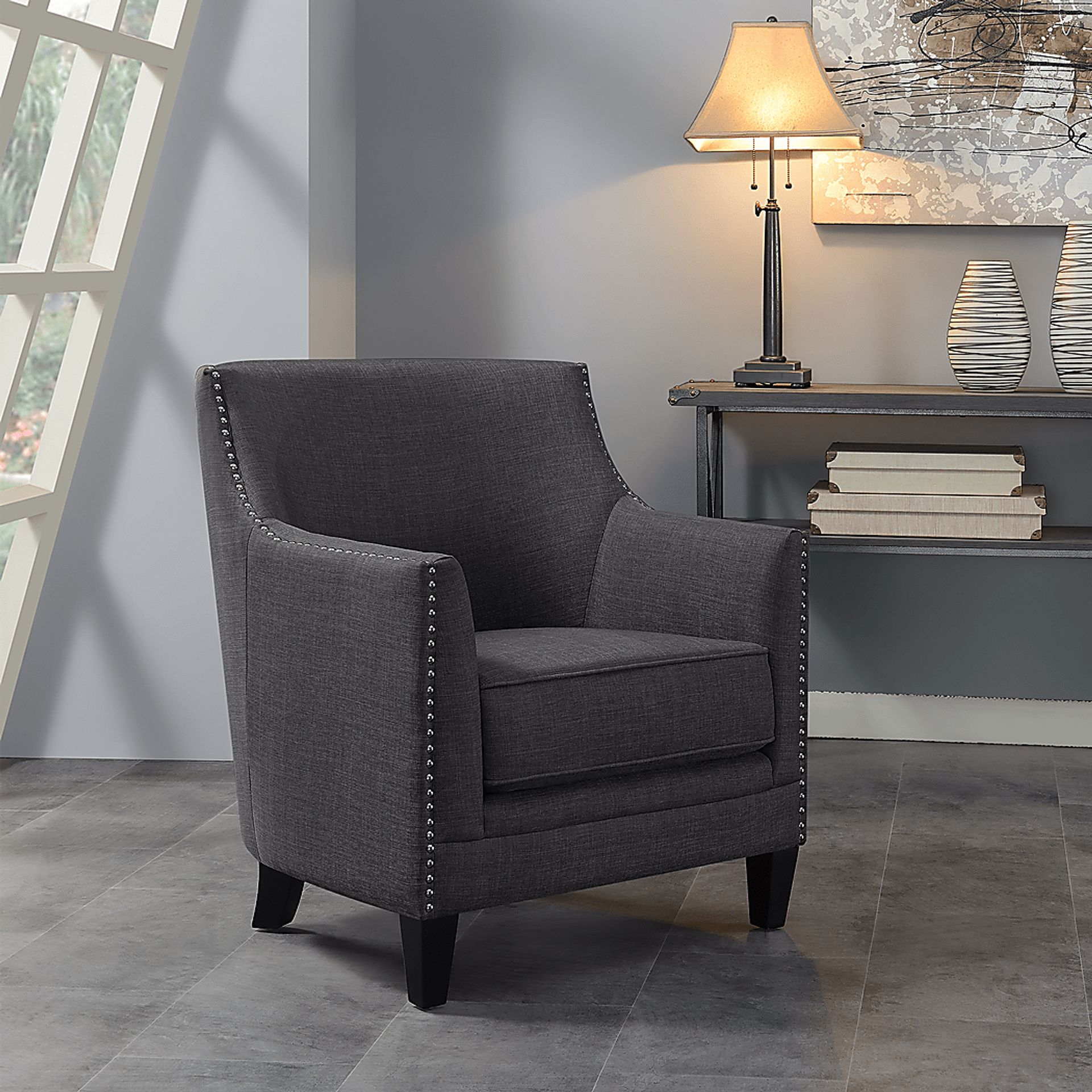 Weona I Charcoal Accent Chair - Image 2