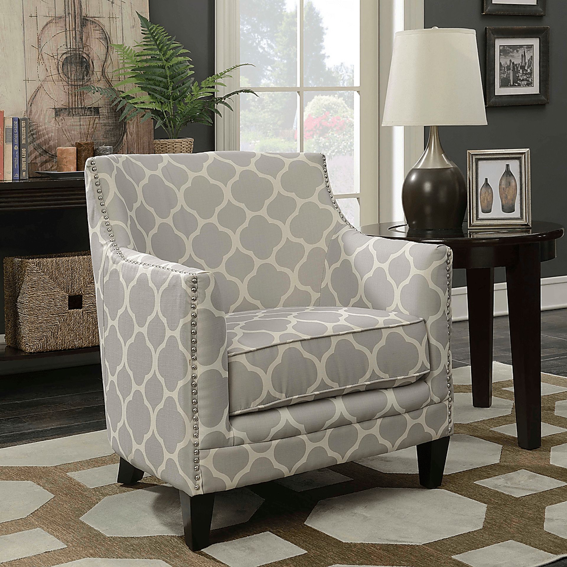 Weona I Light Gray Accent Chair - Image 2