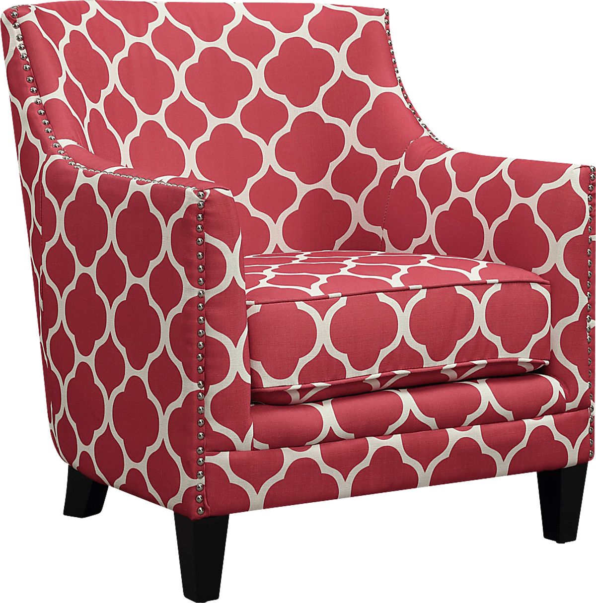 Weona I Red Polyester Fabric Accent Chair Rooms to Go