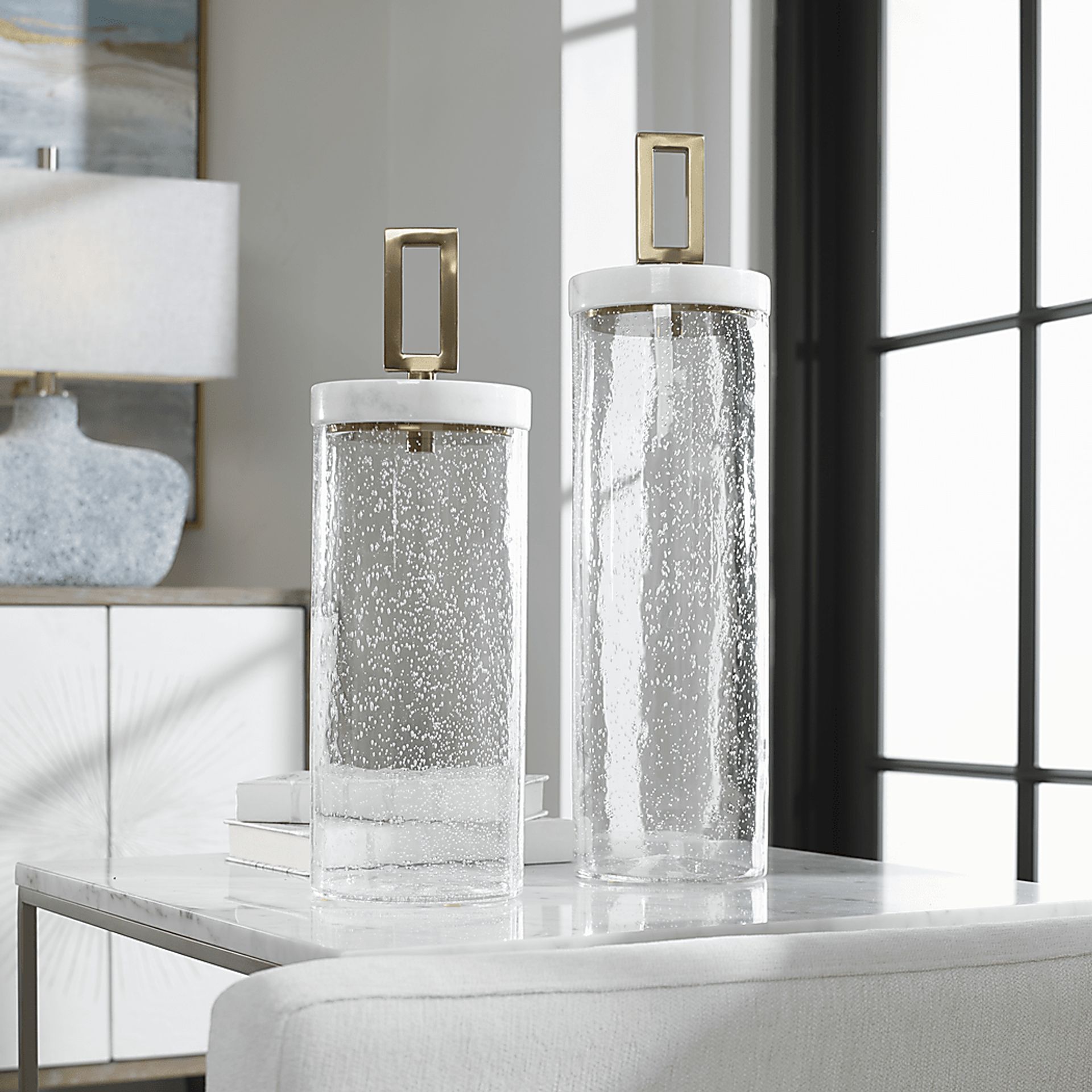 Werkland White Jar, Set of 2 - Image 3