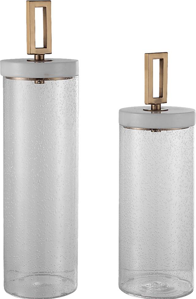 Werkland White Jar, Set of 2 - Thumbnail - Image 1