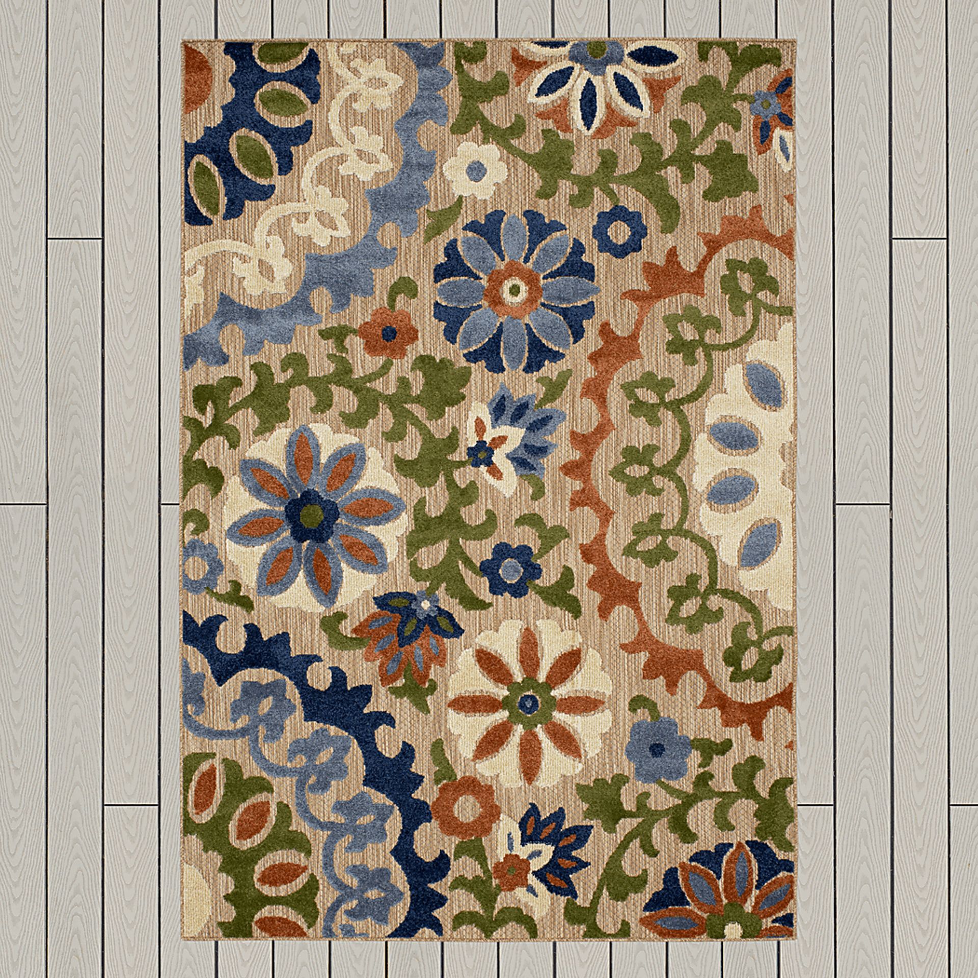 Wesland Multi 7'10 x 10' Indoor/Outdoor Rug - Image 8