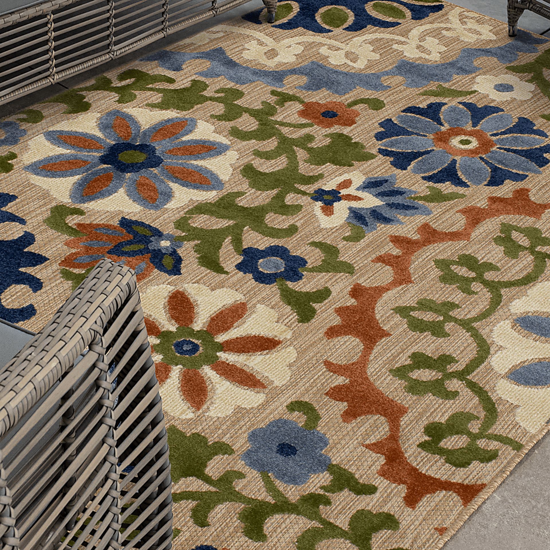 Wesland Multi 7'10 x 10' Indoor/Outdoor Rug - Image 9