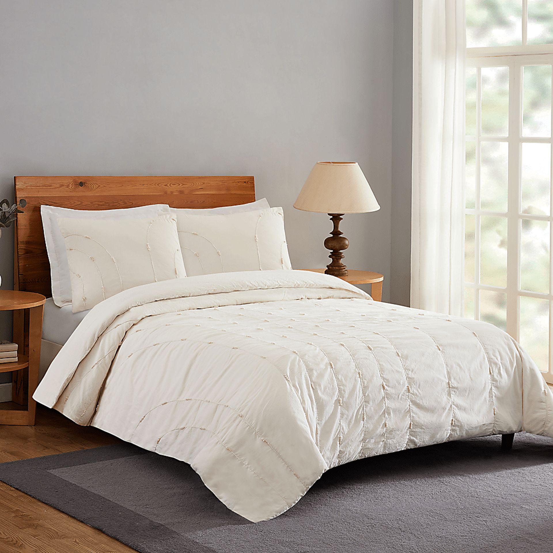 Wesleywood Cream King 3 Pc Duvet Set - Image 2