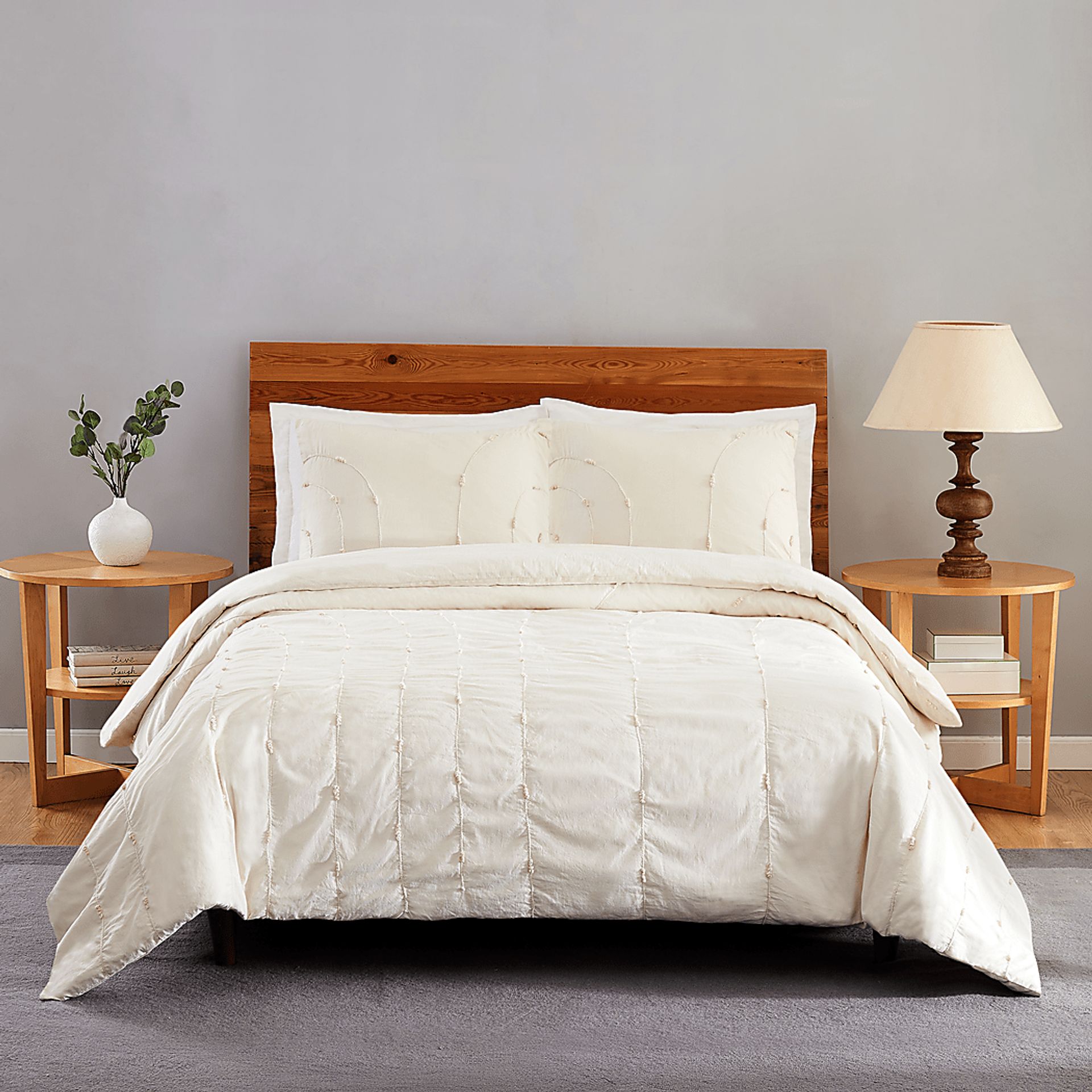 Wesleywood Cream King 3 Pc Duvet Set - Image 1