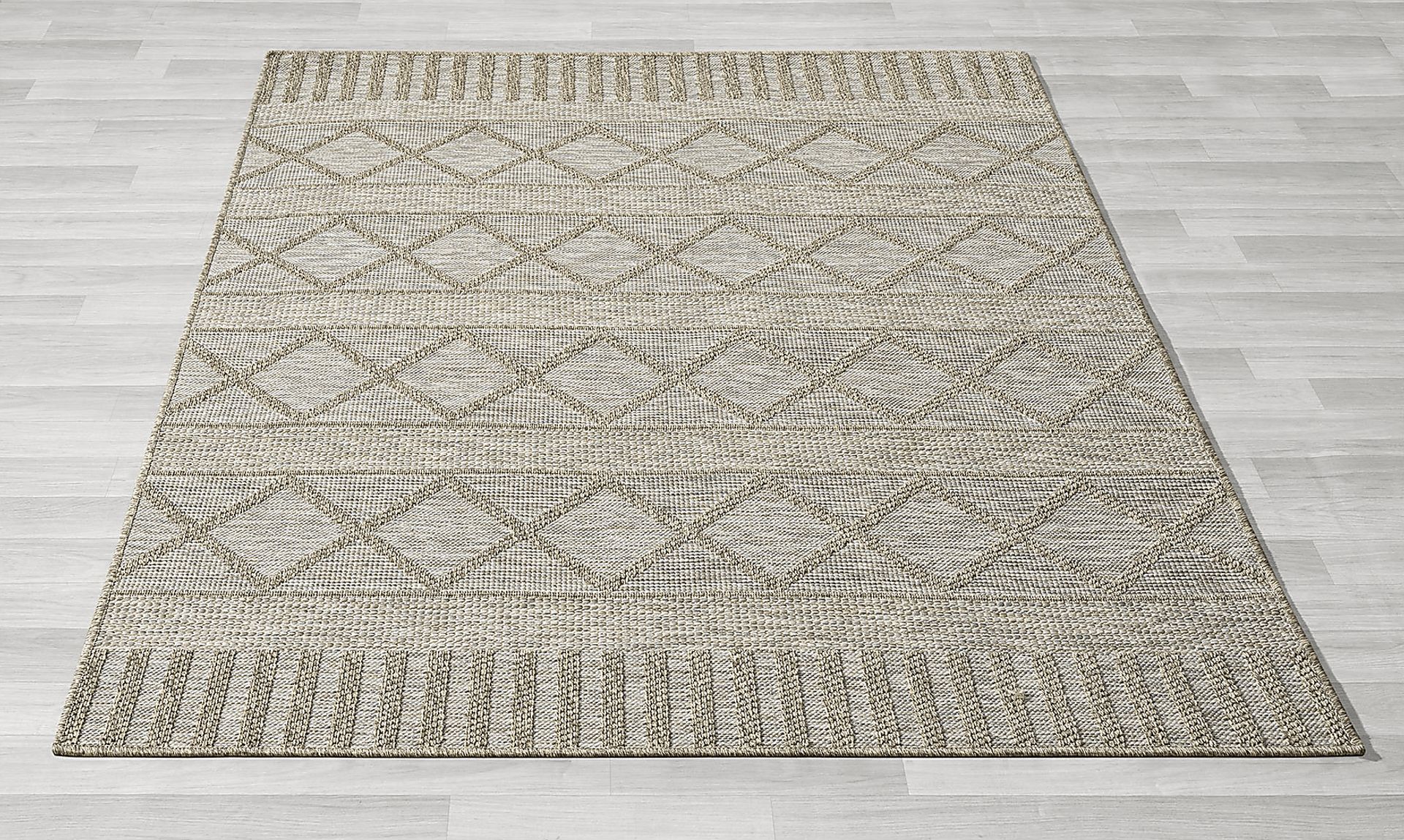 Wesnach Tan 7'10 x 9'6 Indoor/Outdoor Rug - Image 3