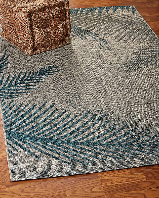 Wesnet Gray/Blue 7'9 x 9'5 Indoor/Outdoor Rug - Thumbnail - Image 3