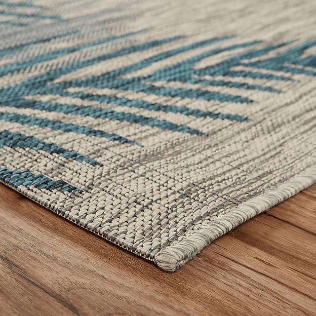 Wesnet Gray/Blue 7'9 x 9'5 Indoor/Outdoor Rug - Thumbnail - Image 5