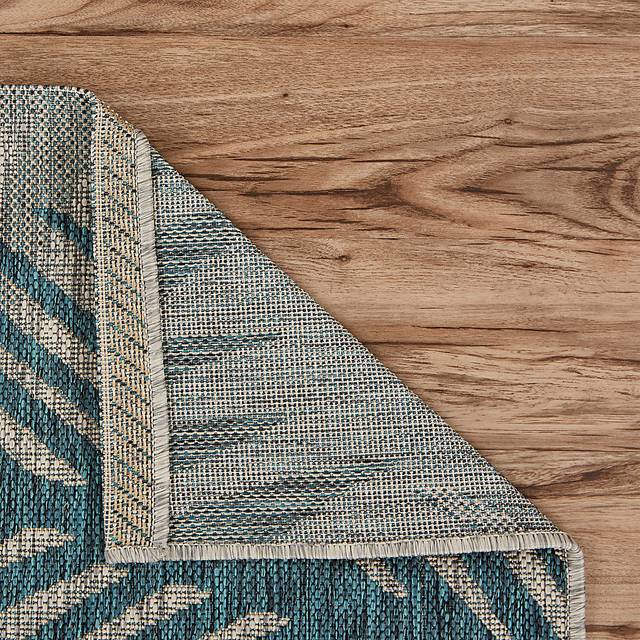 Wesnet Gray/Blue 7'9 x 9'5 Indoor/Outdoor Rug - Thumbnail - Image 7
