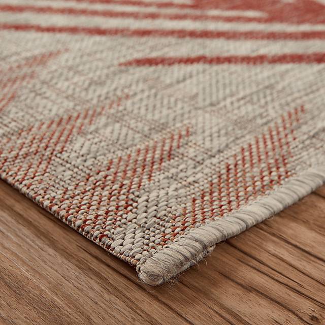 Wesnet Red/Beige 7'9 x 9'5 Indoor/Outdoor Rug - Thumbnail - Image 6