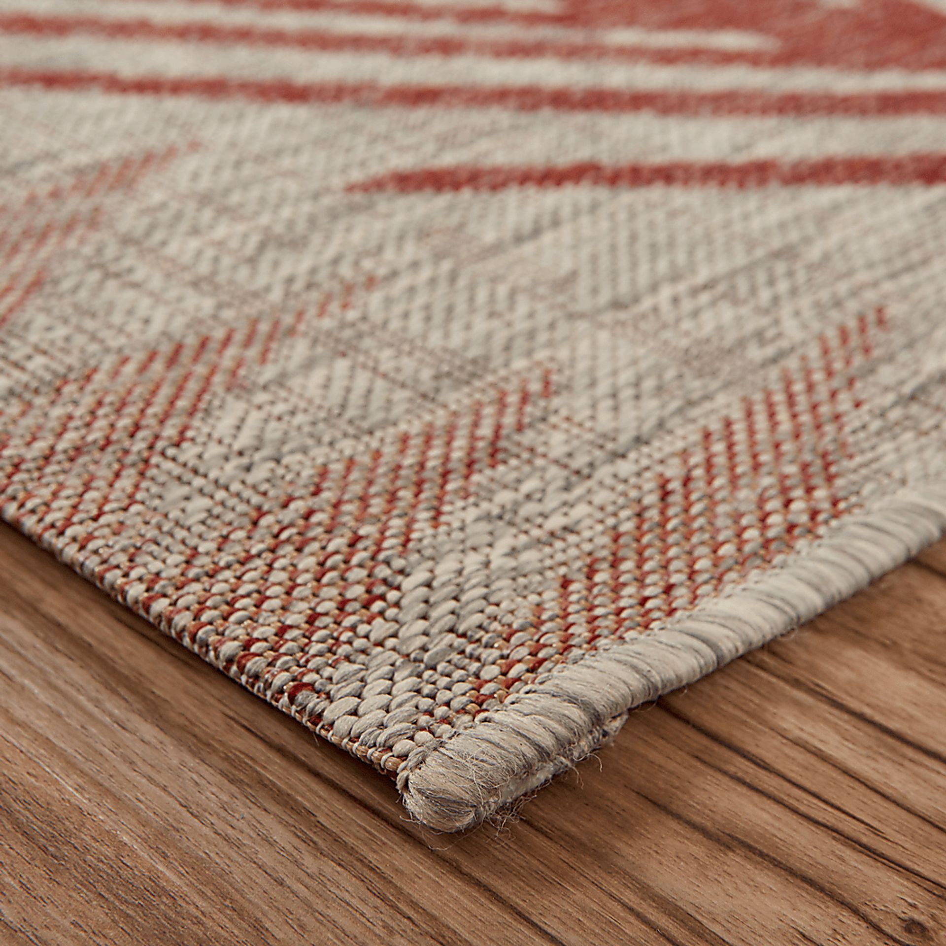 Wesnet Red/Beige 7'9 x 9'5 Indoor/Outdoor Rug - Image 6