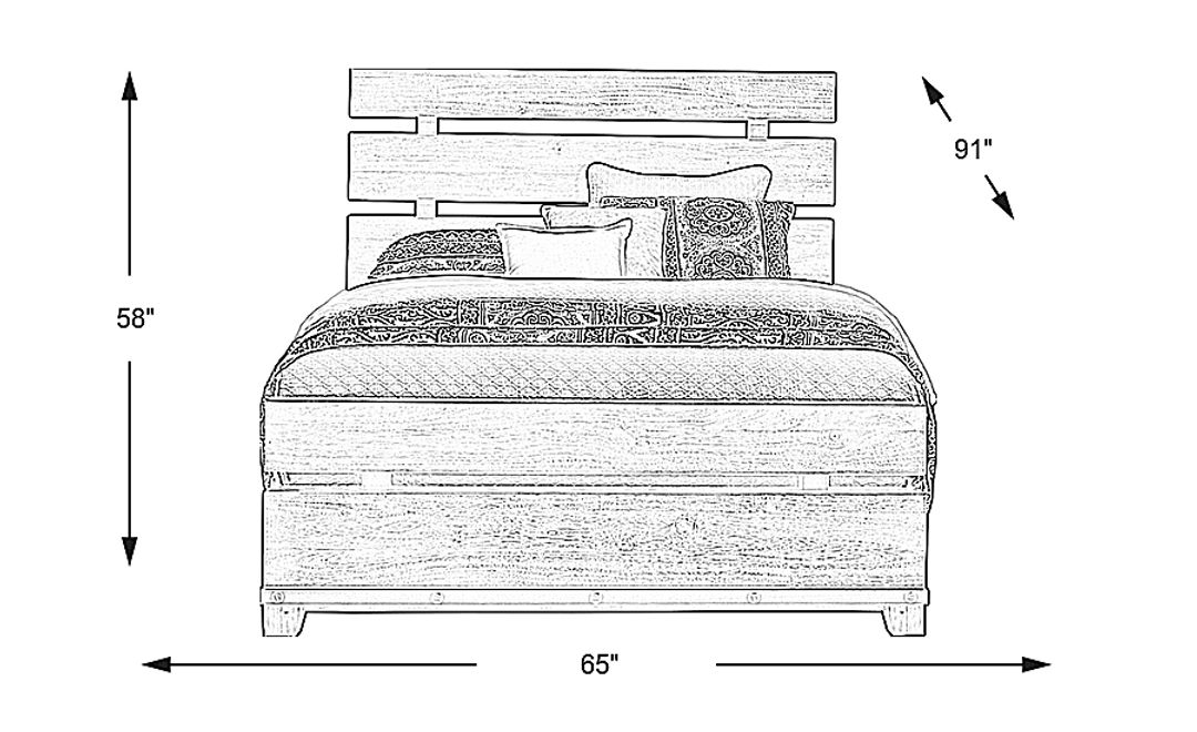West Hills Brown 3 Pc Queen Panel Bed