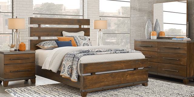 West Hills Brown 8 Pc Queen Panel Bedroom - Thumbnail - Image 1