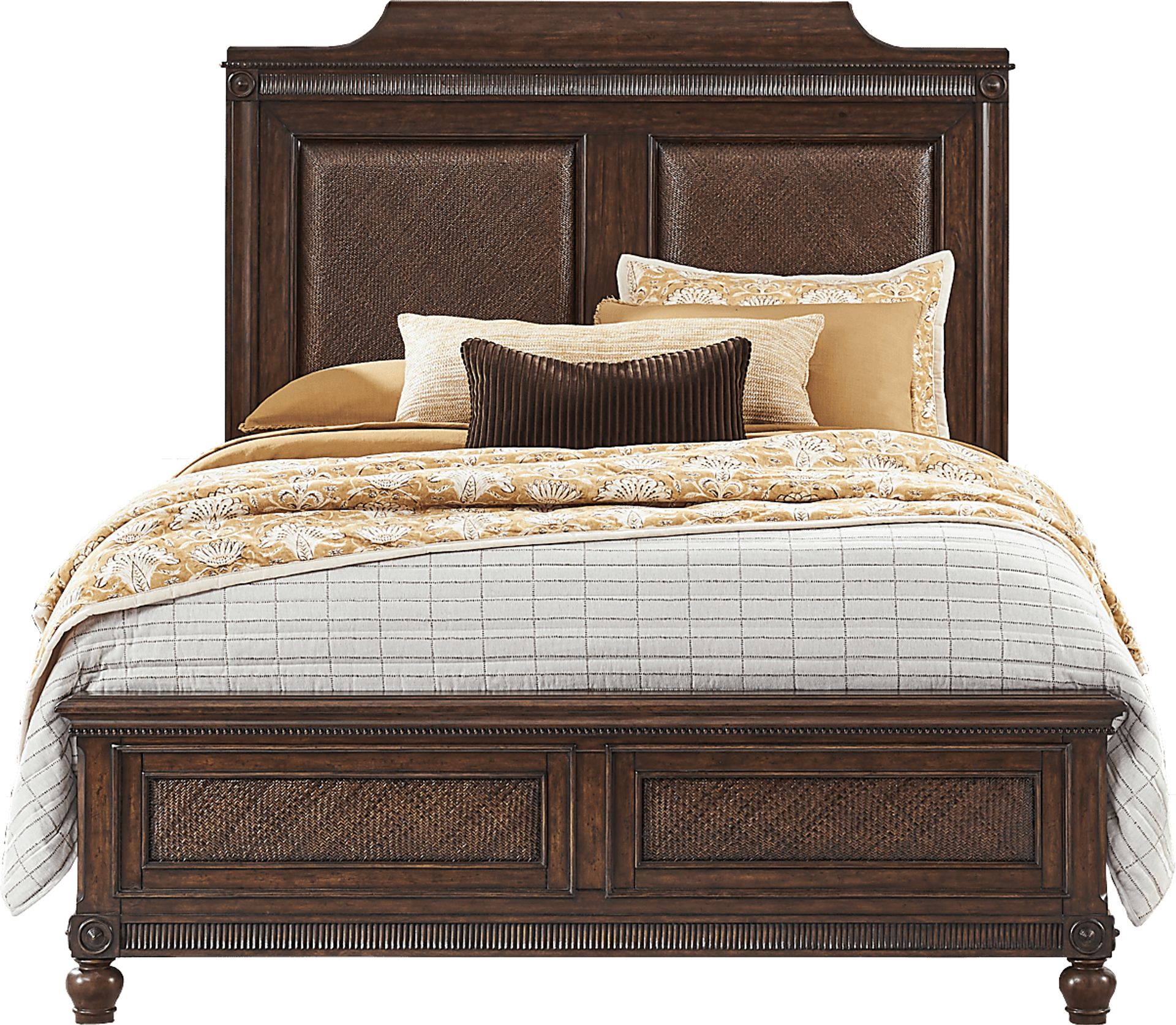 West Indies Brown 5 Pc Queen Panel Bedroom - Image 2