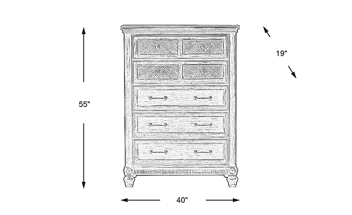 Cindy Crawford West Indies Brown Dark Wood Chest | Rooms to Go