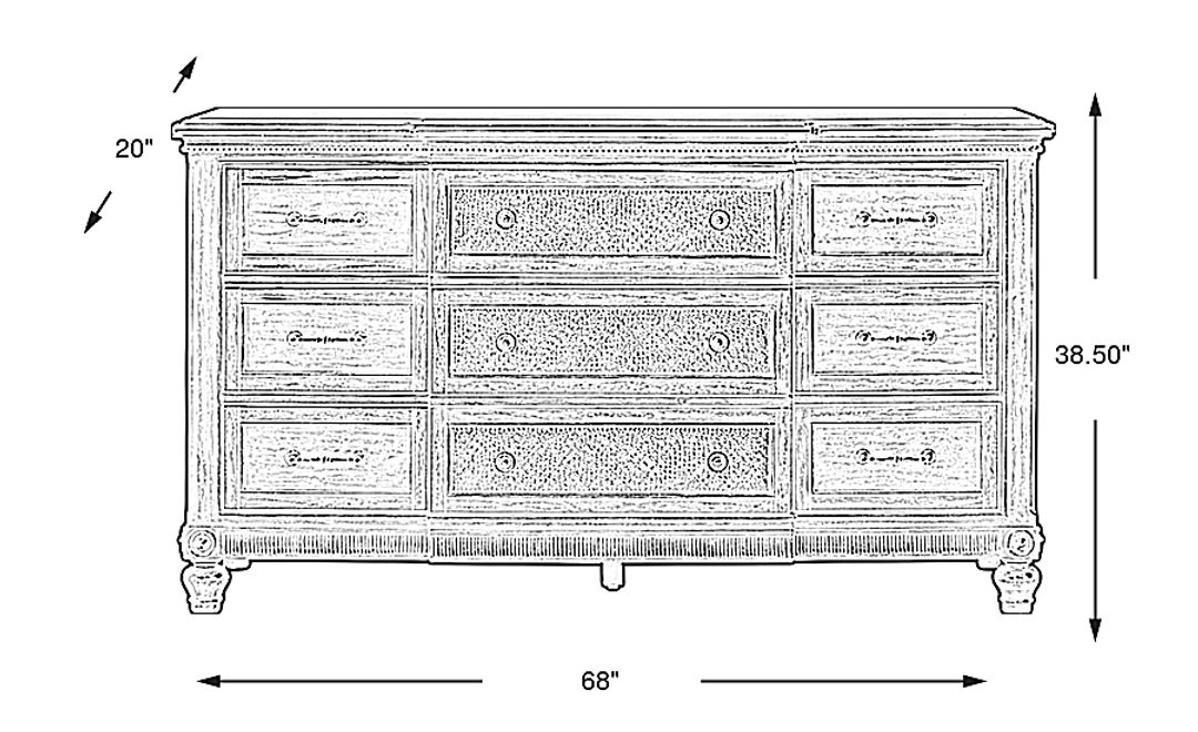 West Indies Brown Dresser