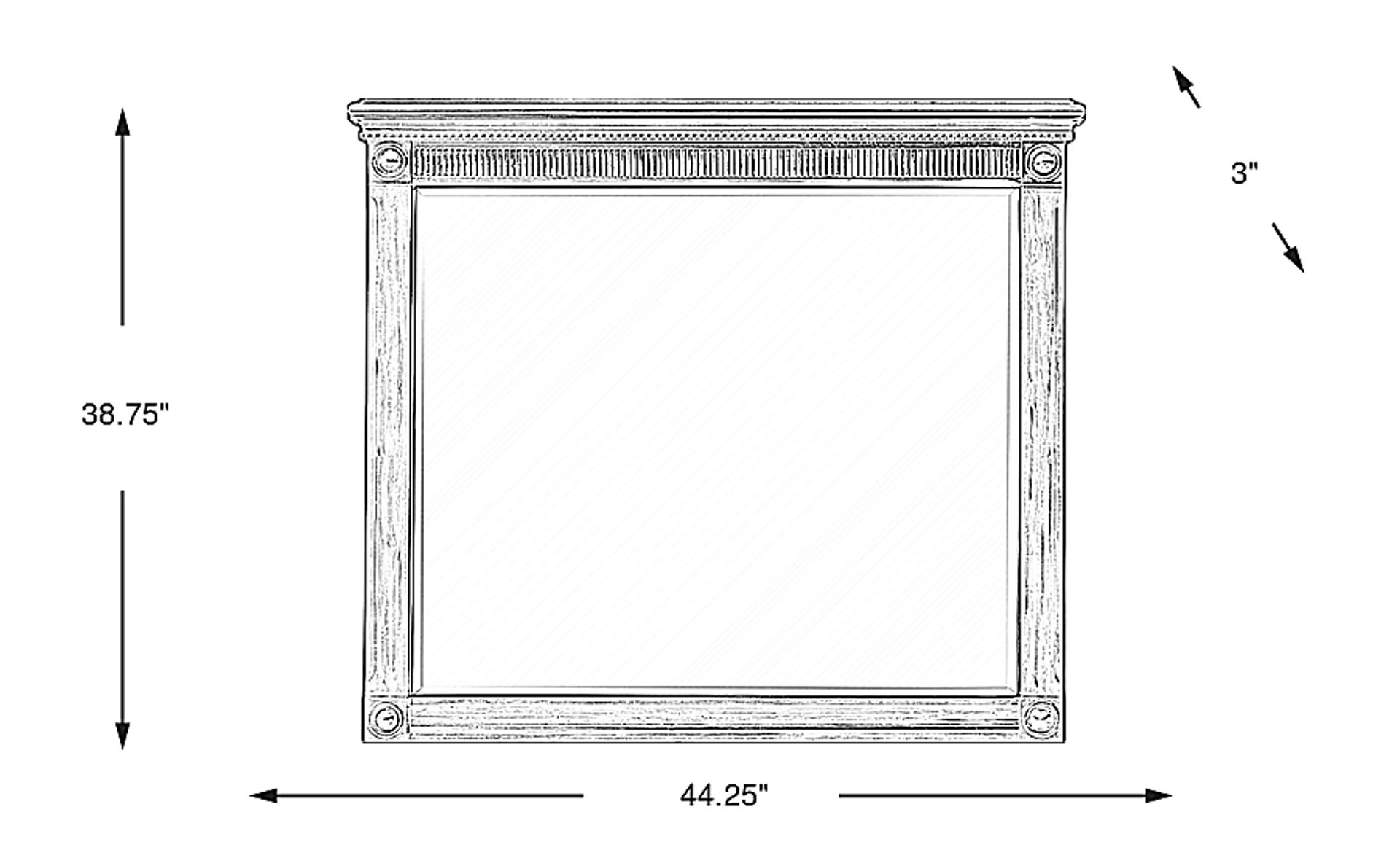 Dimension Image. Please refer to the Dimension Tab on this page for dimension details.