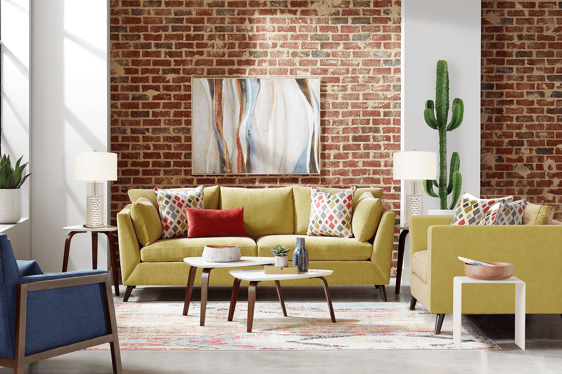 West Loft Citron 6 Pc Living Room - Image 1