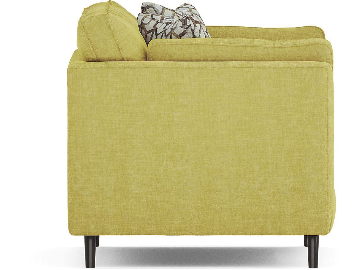 West Loft Citron Yellow Chenille Fabric Premium Sleeper Sofa | Rooms to Go
