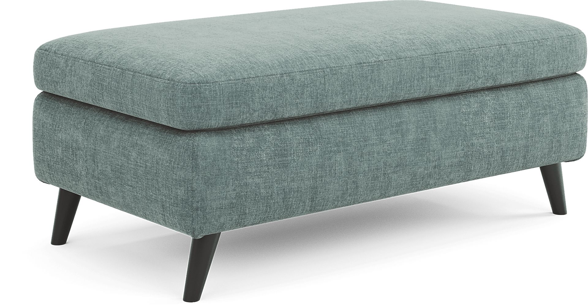 West Loft Teal Ottoman - Image 1
