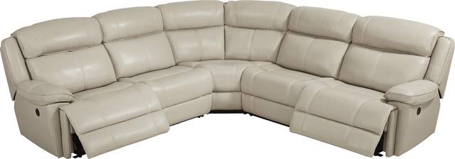 West Valley Beige 8 Pc Leather Power Reclining Sectional Living Room - Thumbnail - Image 5