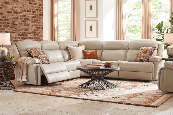 Nixon White Fabric 2 Piece Modular Sofa, Living Room - Loveseats