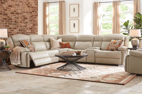 West Valley Leather 6 Pc Power Reclining Sectional