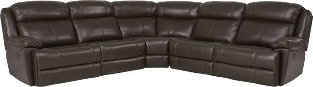 West Valley Brown 5 Pc Leather Power Reclining Sectional - Thumbnail - Image 3
