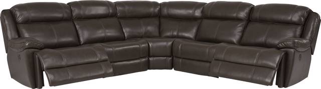 West Valley Brown 5 Pc Leather Power Reclining Sectional - Thumbnail - Image 4