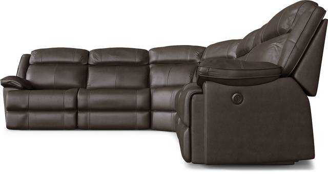 West Valley Brown 9 Pc Leather Power Reclining Sectional Living Room - Thumbnail - Image 5