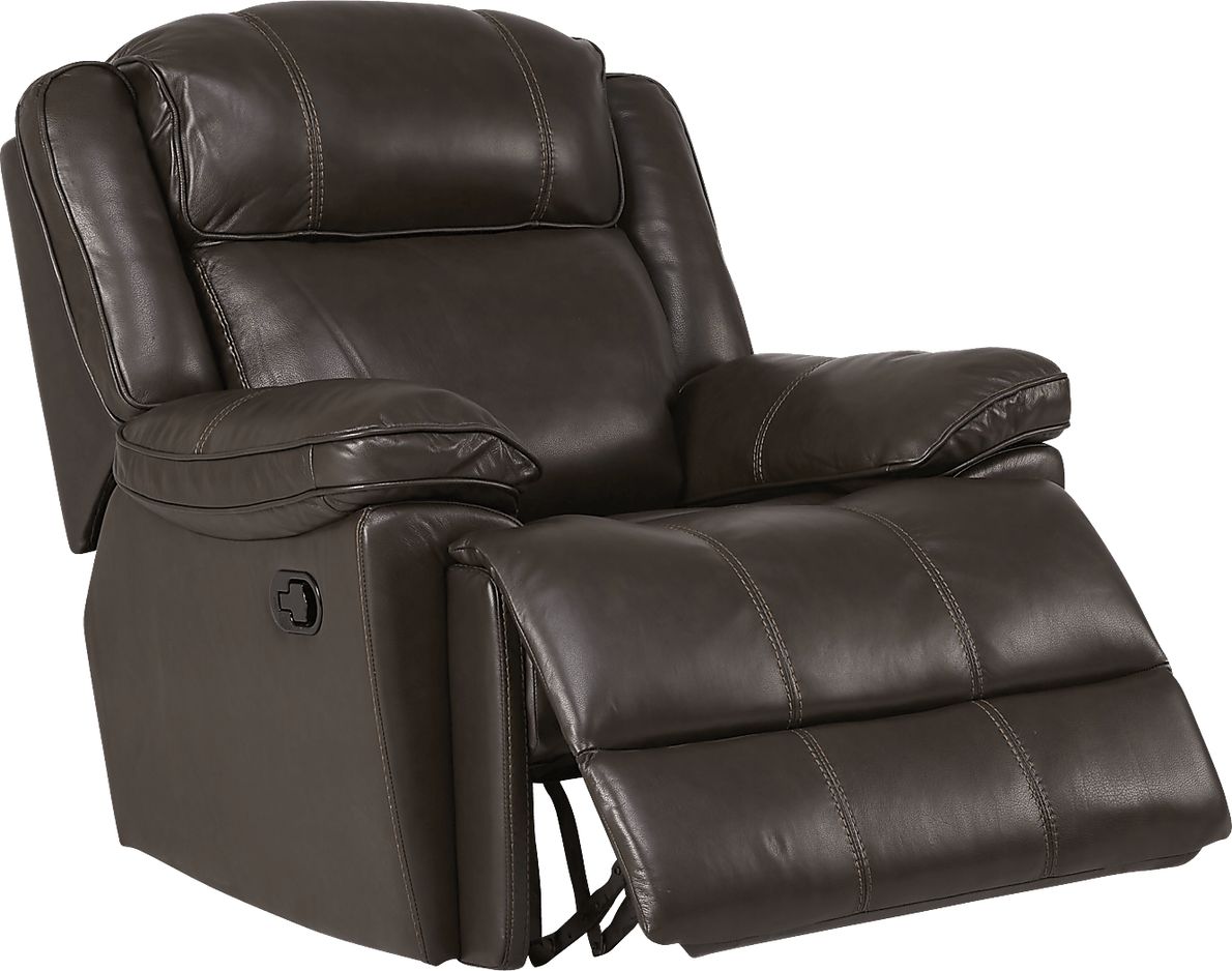 West Valley Leather Glider Recliner