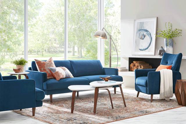 Westcott Way Blue Sofa - Thumbnail - Image 2