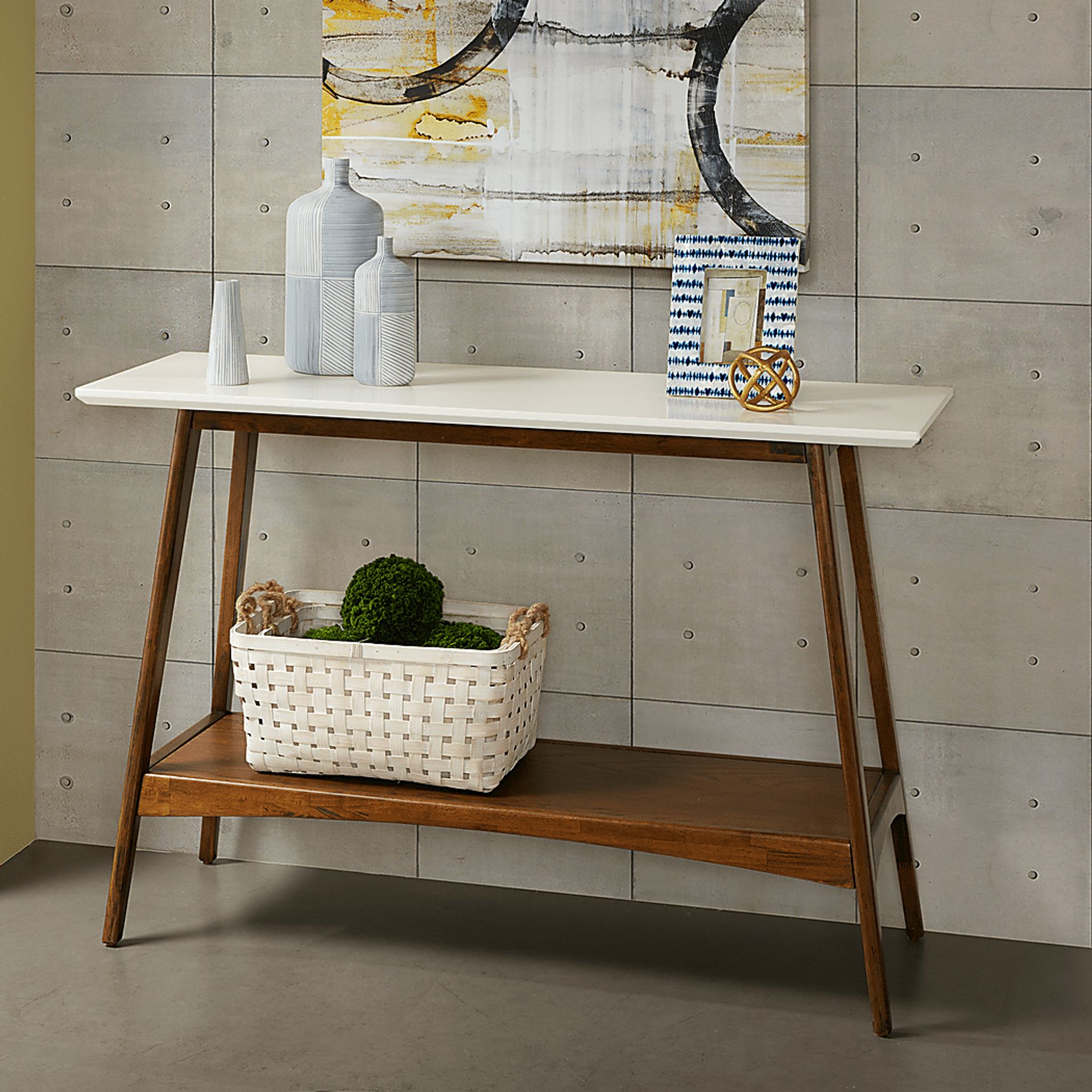 Westella Pecan Sofa Table - Image 5