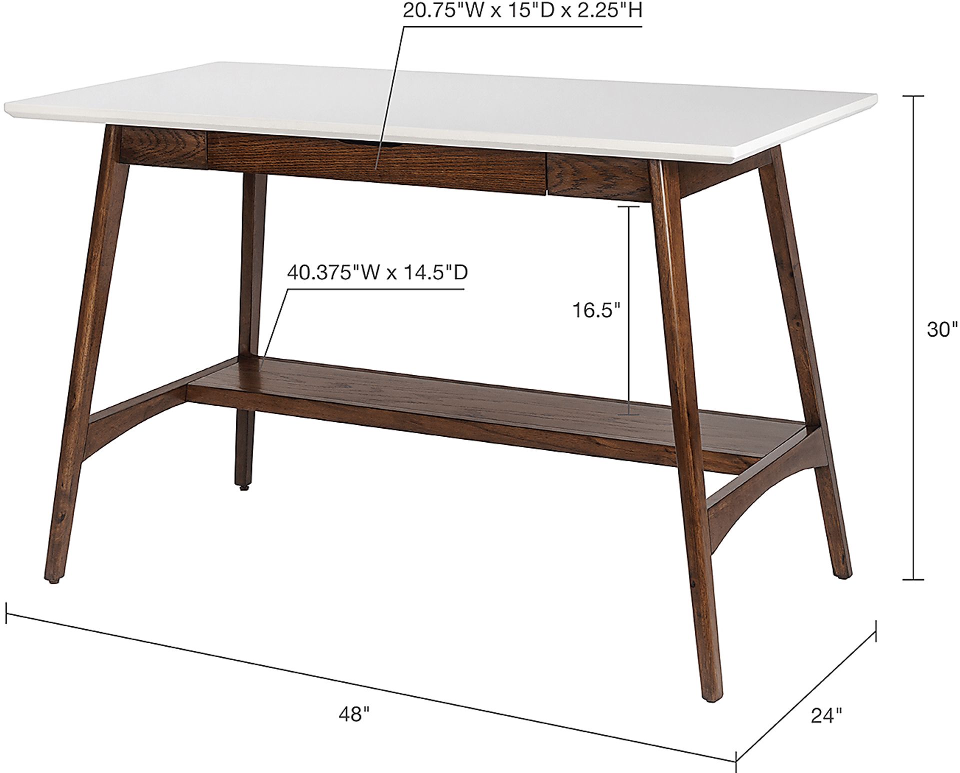 Westella White Desk - Image 4
