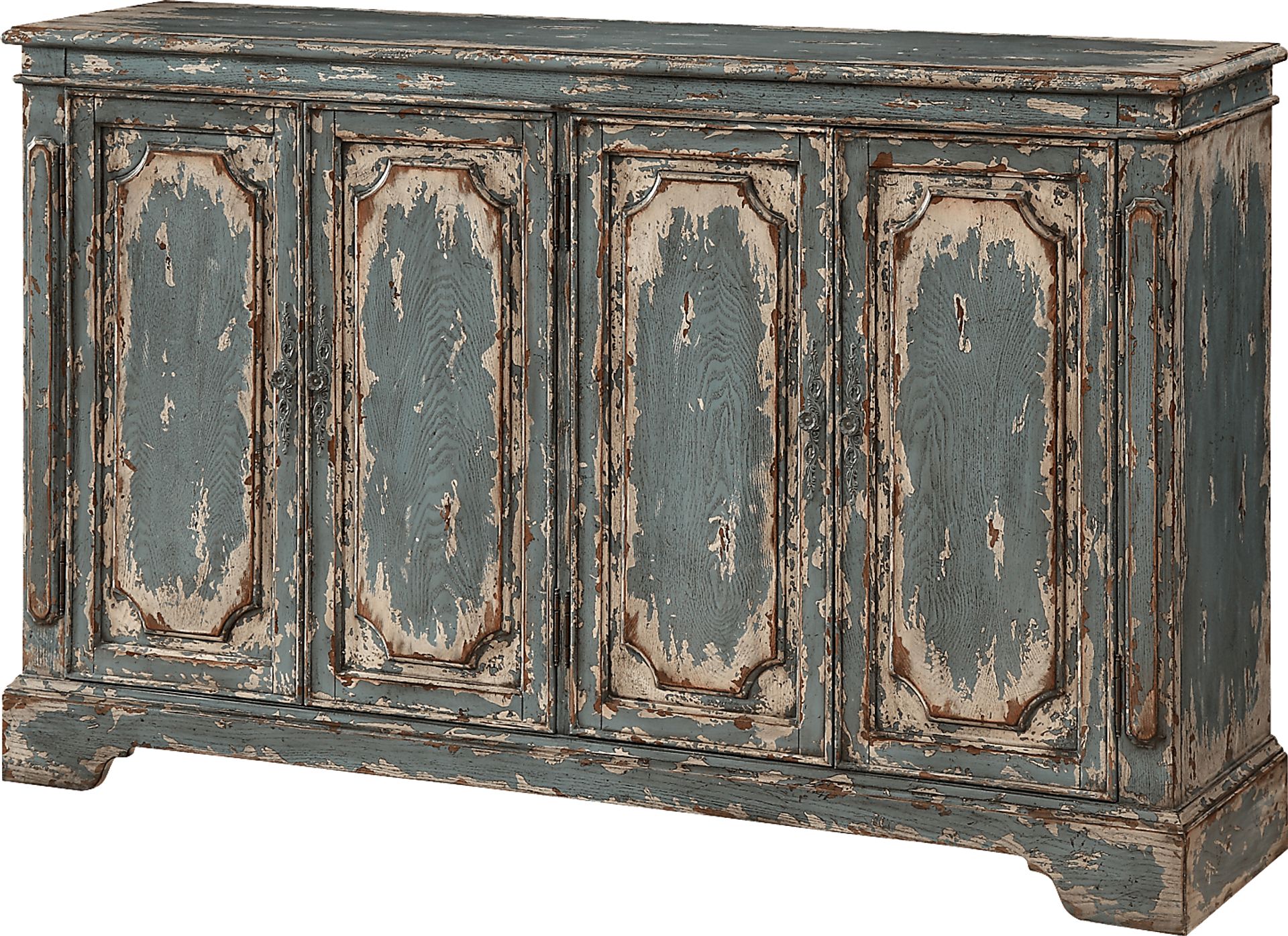 Wester Road Blue 4 Door Credenza - Image 2